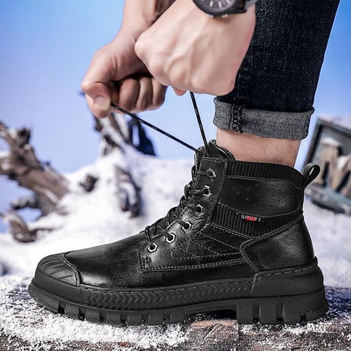 Men s Work Boots High top Shoes Outdoor Boots Plus Velvet Cotton Shoes Snow Boots buy Men s Work Boots High top Shoes Outdoor Boots Plus Velvet
