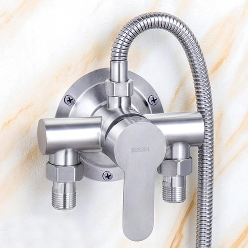Stainless Steel Shower Faucet Hot And Cold Water Mixer Wall Mounted