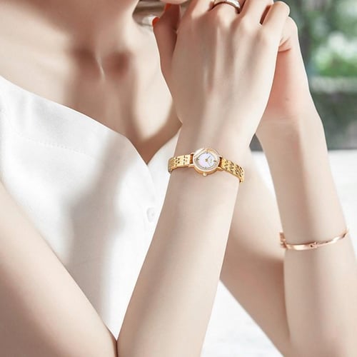 New small gold watch mini watch student female gold bracelet watch