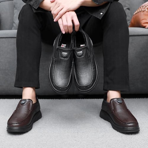 Mens fur slip deals on loafers