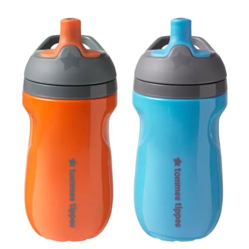 Tommee Tippee Tt 2X Insulated Straw Blue Orange Ec buy Tommee
