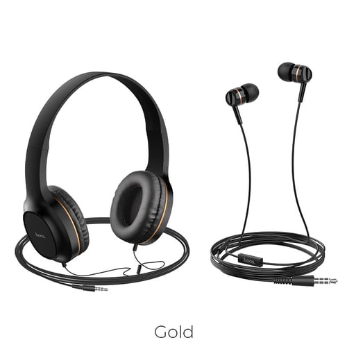 Headphone Earphone hoco W24 Two Pack Gold buy Headphone Earphone