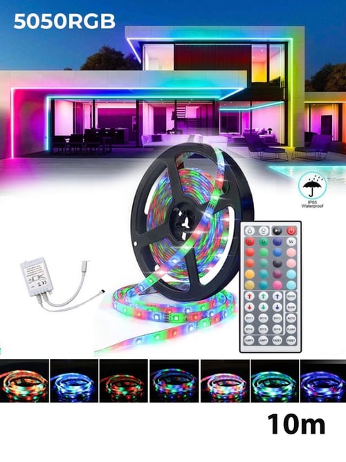 RGB Remote Control LED Strip Light 16 Colors Changing Waterproof 10 Meter RGB 10R buy RGB Remote Control LED Strip Light 16 Colors Changing