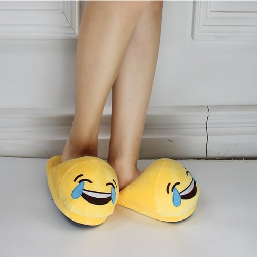 Emoji slippers deals for adults