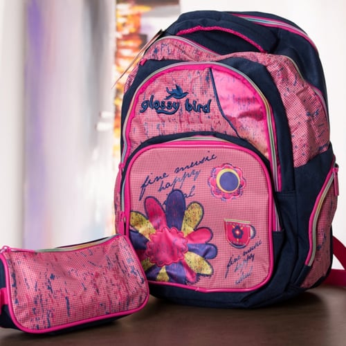 Glossy bird school bags new arrivals