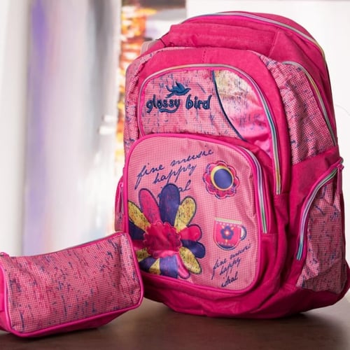 Glossy bird school bags price cheap