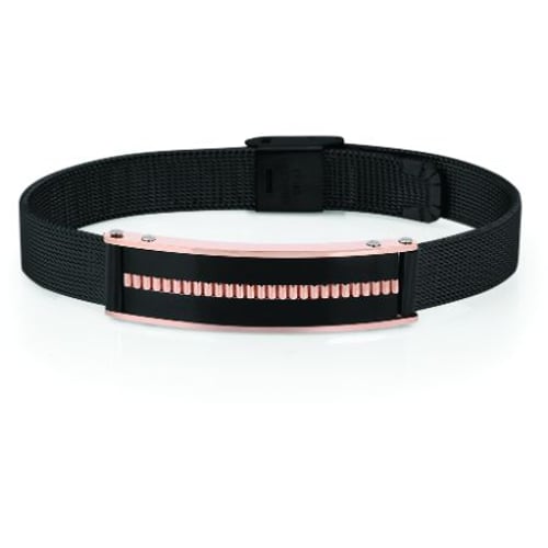 Daniel Klein Black IP Mesh Band Bracelet buy Daniel Klein Black