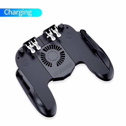 Six-Finger Upgraded Version Shooter Sensitive for 4-6.5 Android & iOS Phone Lesgos Mobile Game Controller for PUBG Mobile Game Trigger Joystick Gamepad Aim Trigger Fire Buttons L1R1 