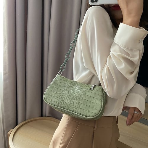 Alligator  Pattern  Female  Small Handbag  PU Leather Underarm Shoulder Bags