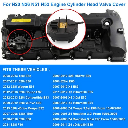 PCV Cover Of N52 Engine Valve Cover For BMW E82 E90 E70 Z4 X3 X5 128i 328i 528i
