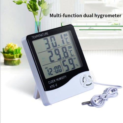 Indoor Outdoor Thermometer Alarm Clock, Indoor Outdoor Thermometer And Clock