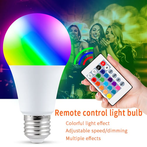 E27 5-15W RGB LED 16 Multi Color Magic Lamp Light Bulb Wireless Remote Control 
