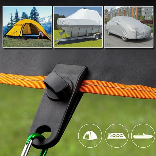 10PCS Nylon Plastic Alligator Clips Awning Clamp Survival Camping Tent Holder