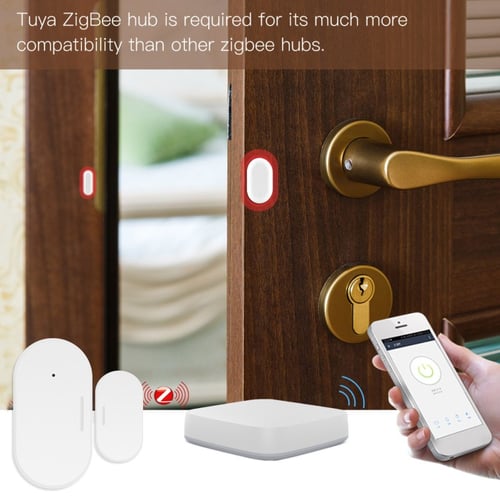 Tuya Zigbee Door Window Sensor Small, Garage Door Open Alert System