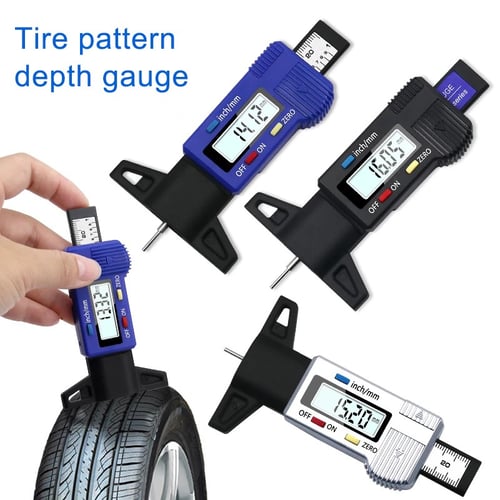 0-25mm LCD Digital Display Car Tyre Tread Depth Gauge Vernier Caliper