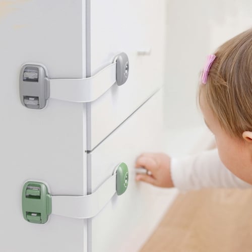Baby Safety Cartoon Children Locks & Straps For Fridge Door Cabinet Toilet Lock 