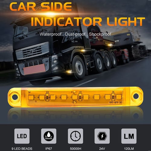 Waterproof LED Car Trailer Rear Tail Light Truck Signal Stop Indicator 24v 