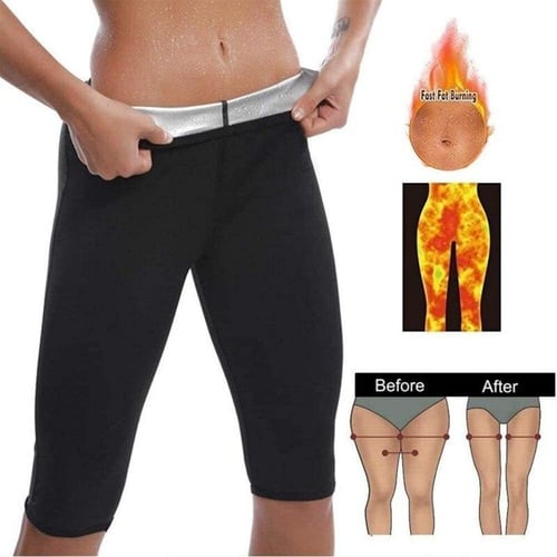 Women Hot Neoprene Sauna Sweat Pants Workout Running Slimming Shorts  Compression Leggings Body Shaper