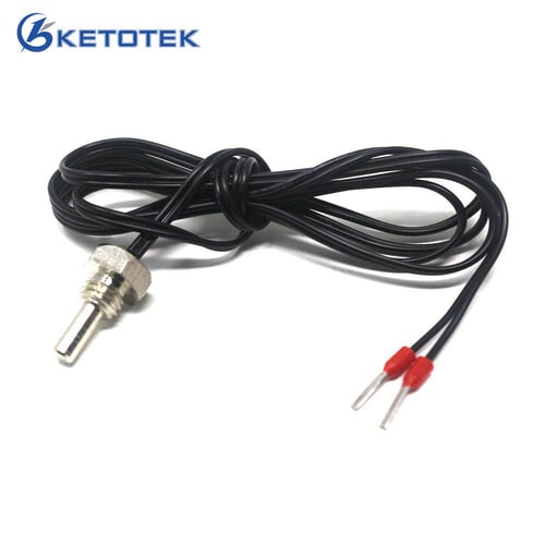 Cheap 10K NTC Thermistor Line Cable Temperature Sensor Probe 1M Length with  M6 Thread for Temperature Controller