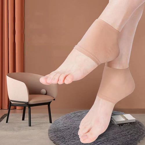 2Pcs Silicone Gel Moisturizing Heel Socks Unisex Foot Protectors Shoe  Cushion Cracked Pain Relief Pad