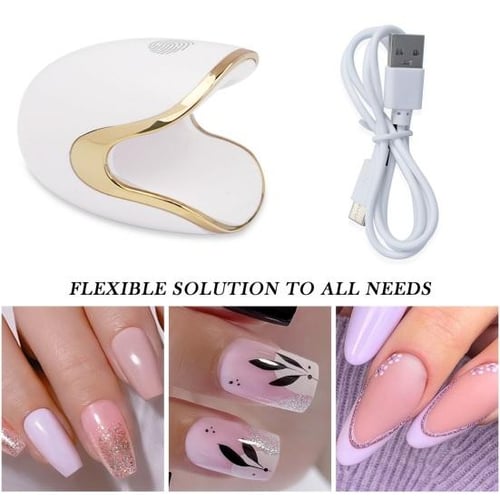 Portable Gel UV Nail Dryer with 3 LEDs Soft Lighting No Dazzling