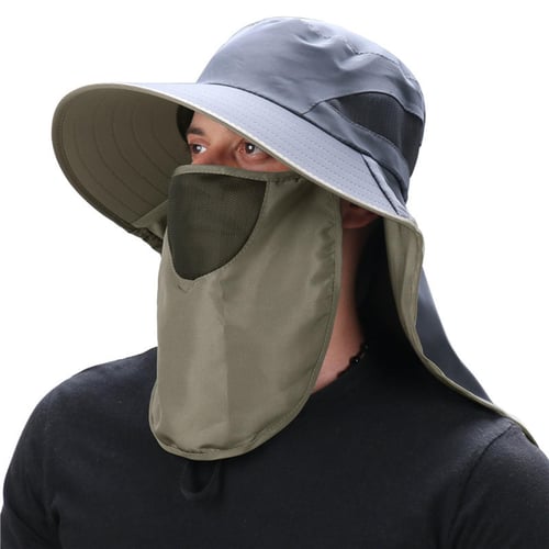 Men Hiking Sun Hat Wide Brim Water Resistance Sun Protection UPF 50+ Floppy  Fishing Camping Outdoors Sun Hat