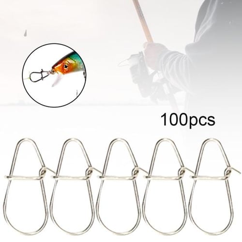 100x Fishing Link Clips Quick Change Carp Connector Pin Fishing Tackle Tool