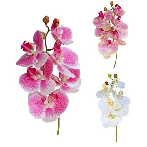 1pc Silk Butterfly Orchid Artificial Flowers Bouquet For Wedding