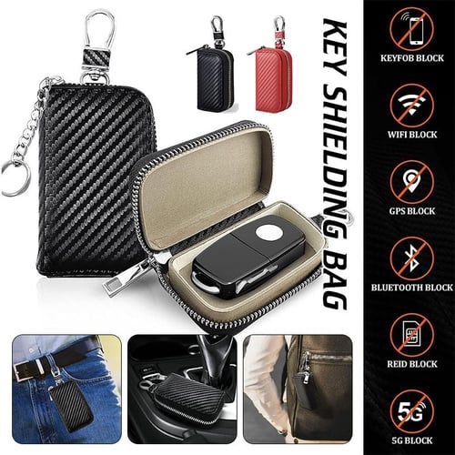 Anti theft RFID car key pouch