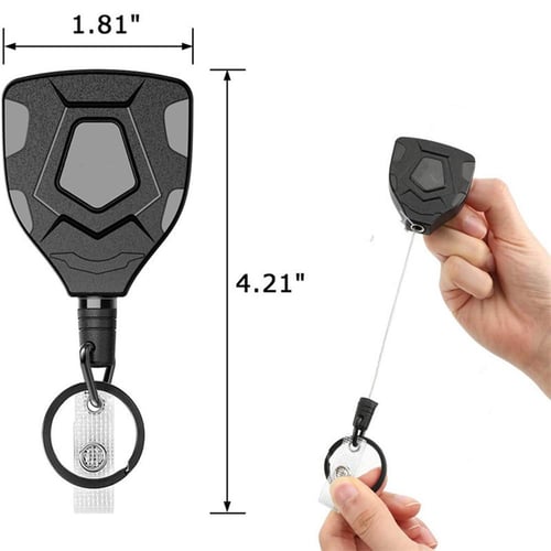 1/2pcs Heavy Duty Retractable Keychain with Belt Clip, ID Badge Reel  retractable Badges Holder With Steel Cord and Key Ring - buy 1/2pcs Heavy  Duty Retractable Keychain with Belt Clip, ID Badge