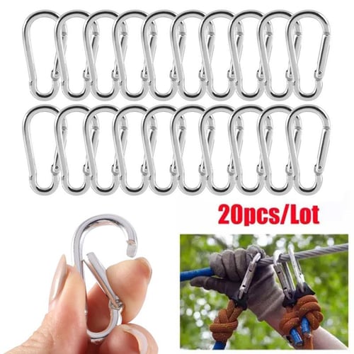 5Pcs/Lot Mini Carabiner Clips Tiny Alloy Spring Snap Hook Keychain Clasps  EDC Small Hanging Buckle for Backpack Camping Bottle