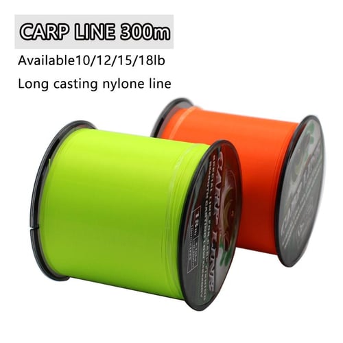 300M Carp Fishing Orange And Green Nylon Fishing Line Great