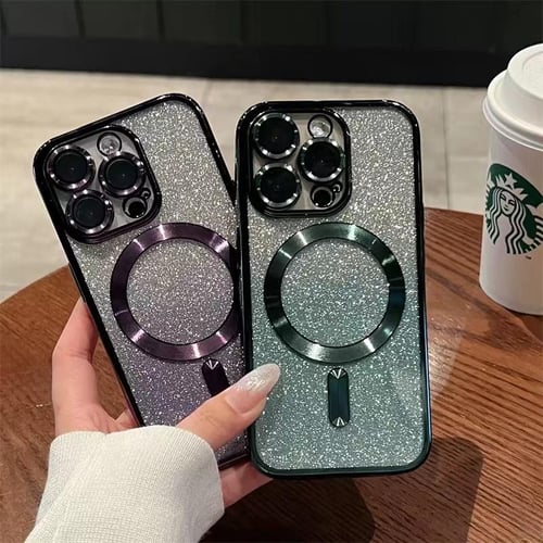 Luxury Diamond Mag Safe Magnetic Clear Case Cover For iPhone 14