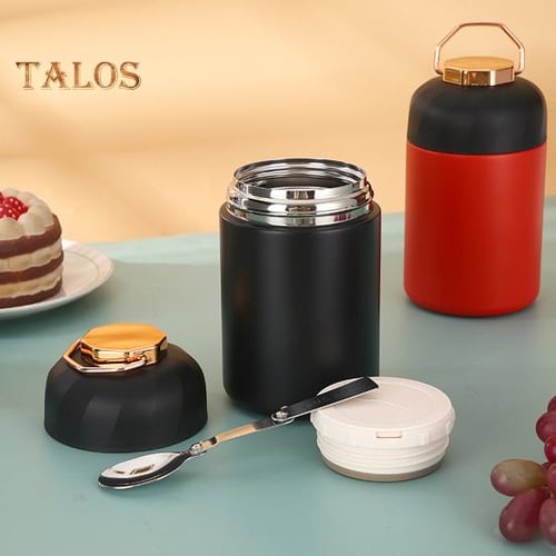 600ML Stainless Steel Lunch Box Hot Food Flask Soup Storage Vacuum