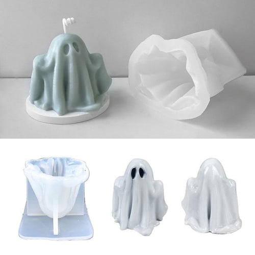 3D Silicone Ghost Candle Mold Gypsum Resin Drop Glue Chocolate