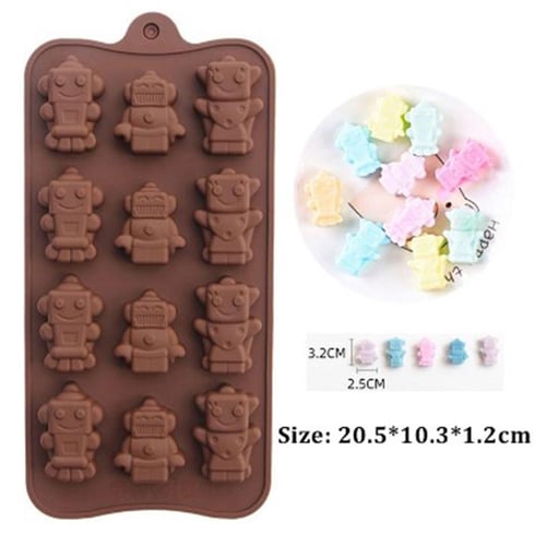 Creative Cartoon Robot DIY Chocolate Mold Children Kids Cake