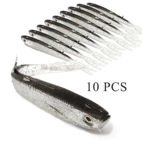 10pcs Soft Fishing Lures Silicone Bait 7.5cm for Fishing Shad