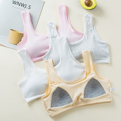 Puberty Underwear Young girl bra Teenagers Student sports Training