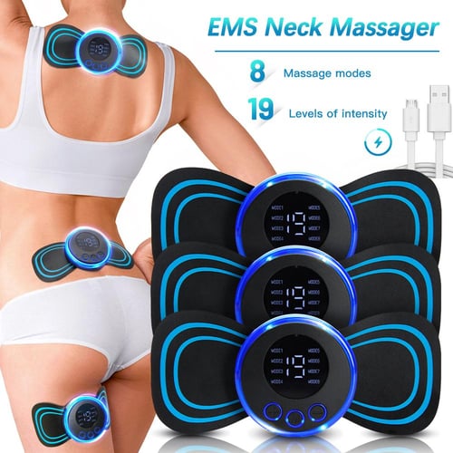 Ckeyin 9d Electric Tens Pulse Neck Massager Heat Rechargeable