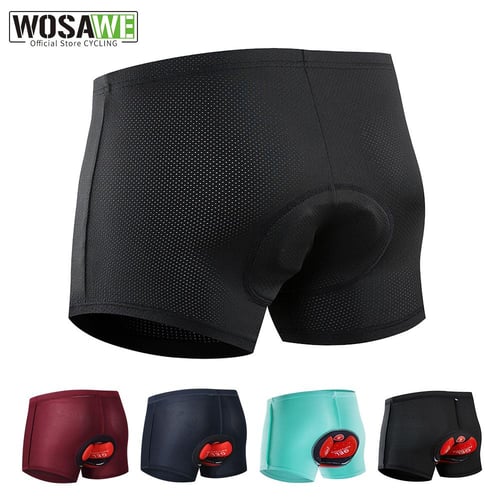 Wosawe Men Bike Underwear Breathable Padded Bicycle Briefs Cycling  Underwear Shorts