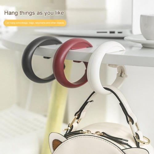 Portable Plastic Bag Hook For Hanging Table Purse Bag Hooks Wall