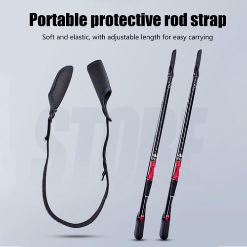 Fishing Rod Tie Strap Belt Tackle Elastic Wrap Band Pole Holder
