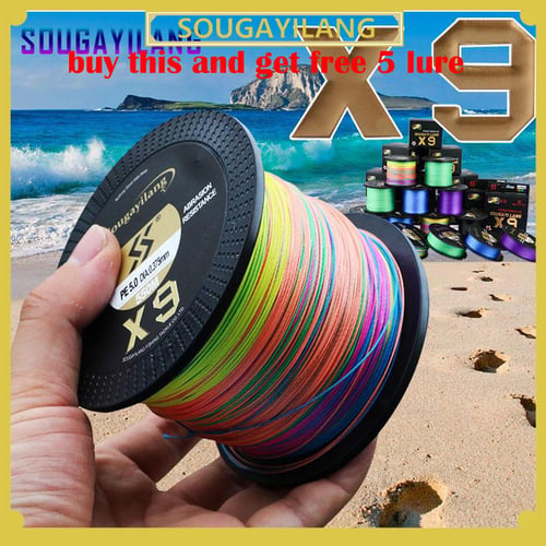 Cheap SOUGAYILANG12 Strands Fishing Line Braided Fishing Line 20LB-103LB  Super Strong Abrasion Resistant Braided Lines