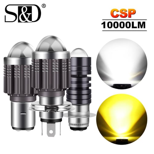 1Pc 10000Lm Motorcycle Headlight H4 LED BA20D H6 Bulbs Hi Lo beam Moto H6M  P15D LED CSP Lens Motorbike Lamp P15D-25-1 White Yellow Fog Lights - buy  1Pc 10000Lm Motorcycle Headlight H4