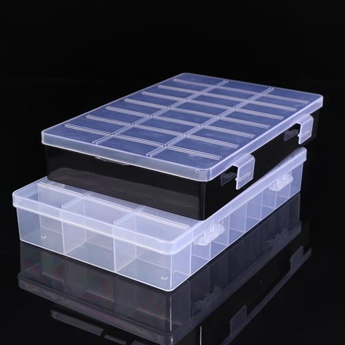 24 Compartments Plastic Box Case Jewelry Bead Storage Container Craft  Organizer