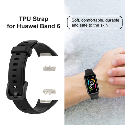 Silicone Strap for Huawei Band 7 Strap Accessories Smart Replacement  Watchband Wristband Correa Bracelet for Huawei Hornor Band 7 -White 