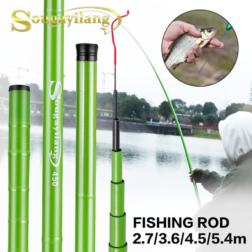 SOUGAYILANG Fishing Rod Green Fishing Pole 2.7/3.6/4.5/5.4M Portable  Telescopic Carbon Fiber Fishing Rod Hand Rods - buy SOUGAYILANG Fishing Rod  Green