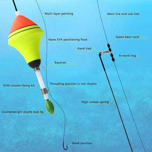 Automatic Fishing Float Long Water Drop Carp Nano EVA Night