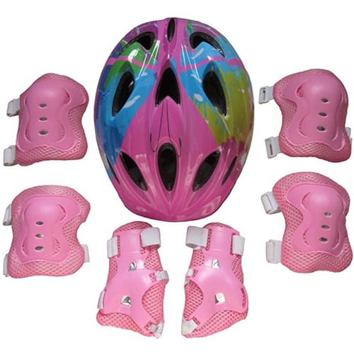 Kids Helmet with Sports Protective Gear Set: Adjustable Helmet Knee Elbow  Pads Wrist Guards for 3-8 Years Old Boys Girls Cycling Skateboard Roller