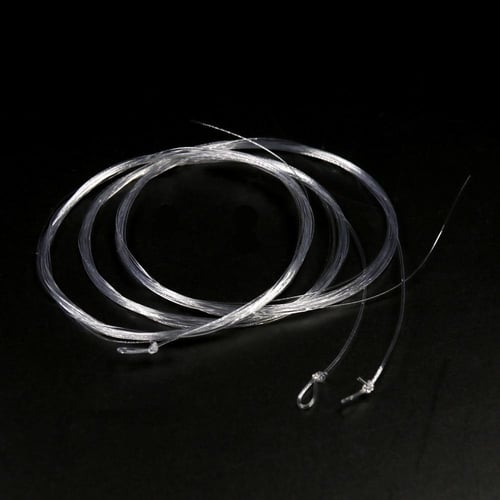 2PCS Transparent Fly Fishing Tippet Line Looped End Taper Leader
